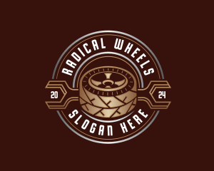 Car Wheel Tire Mechanic logo design