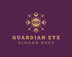 Boho Spiritual Eye logo design