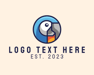 Circle - Circle Geometric Parrot logo design