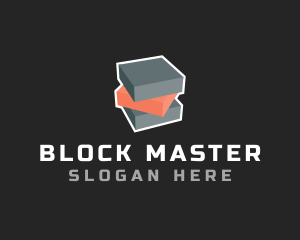 3D Block Cube logo design