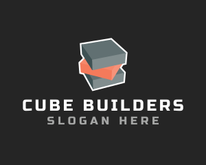 3D Block Cube logo design