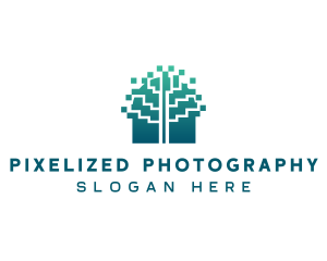 Eco Tree Pixel logo design