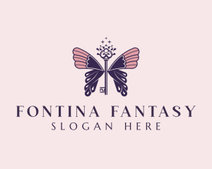 Boutique Butterfly Key logo design