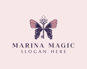 Boutique Butterfly Key logo design