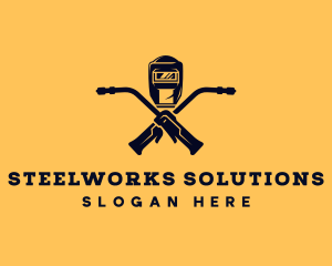 Welding Machinery Tools logo design