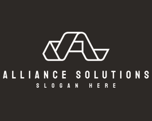 Origami Fold Letter A logo design