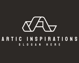 Origami Fold Letter A logo design