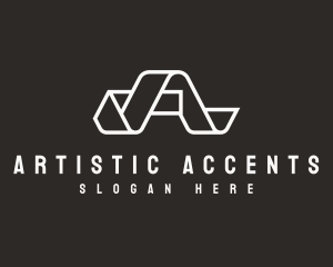 Origami Fold Letter A logo design