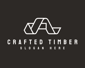 Origami Fold Letter A logo design