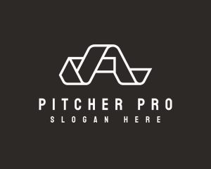 Origami Fold Letter A logo design