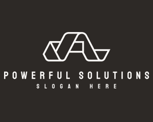 Origami Fold Letter A logo design