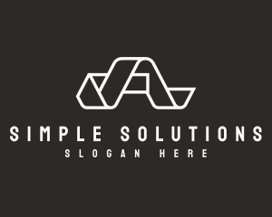 Origami Fold Letter A logo design