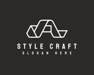 Origami Fold Letter A logo design