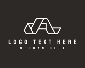 Letter A - Origami Fold Letter A logo design