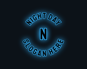 Neon Bar Nightlife logo design