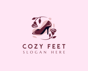 Flower Stilettos Fashion logo design