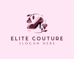 Flower Stilettos Fashion logo design