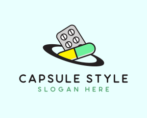 Capsule Drug Planet logo design