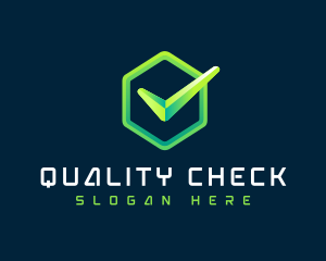 Approved Check Hexagon logo design