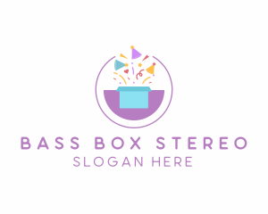 Gift Box Confetti logo design