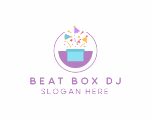 Gift Box Confetti logo design