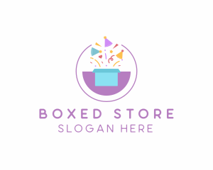 Gift Box Confetti logo design