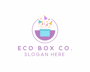 Gift Box Confetti logo design