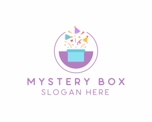 Gift Box Confetti logo design