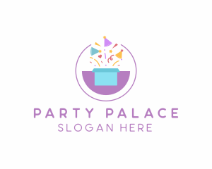 Gift Box Confetti logo design