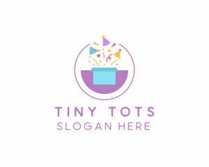 Gift Box Confetti logo design