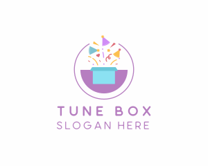 Gift Box Confetti logo design