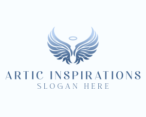 Angel Wings Halo logo design