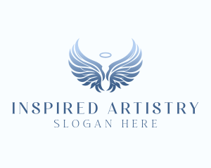 Angel Wings Halo logo design