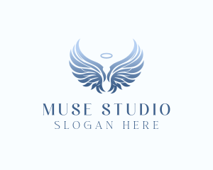 Angel Wings Halo logo design