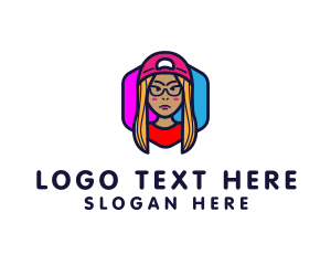 Twitch - Girl Vlogging Character logo design
