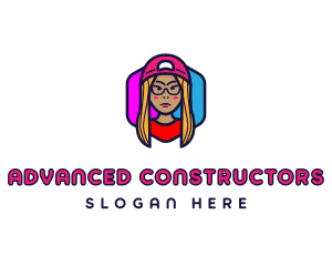 Girl Vlogging Character logo design