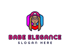 Girl Vlogging Character logo design