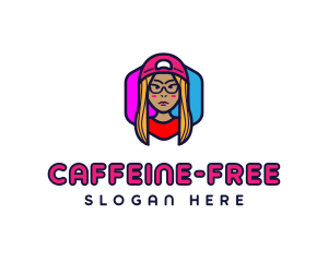 Girl Vlogging Character logo design