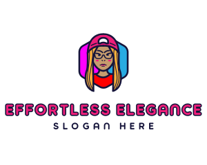 Girl Vlogging Character logo design