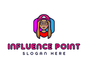 Girl Vlogging Character logo design