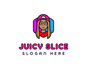 Girl Vlogging Character logo design