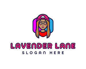 Girl Vlogging Character logo design