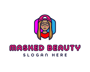 Girl Vlogging Character logo design