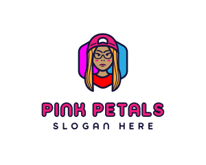 Girl Vlogging Character logo design