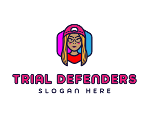 Girl Vlogging Character logo design