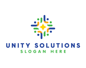 People Community Star logo design