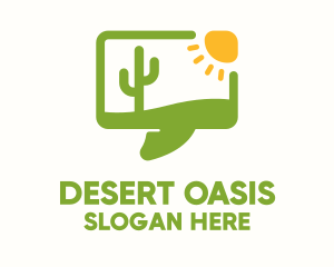 Desert Message Bubble logo design