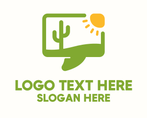 Message - Desert Message Bubble logo design
