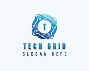 Cyber Tech Circuit logo design