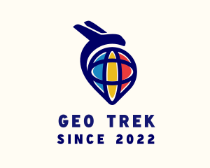 Global Travel Location Pin logo design